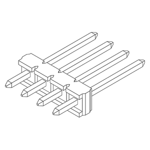 Pin Header Connectors IMSA-13017B-04B-PT1