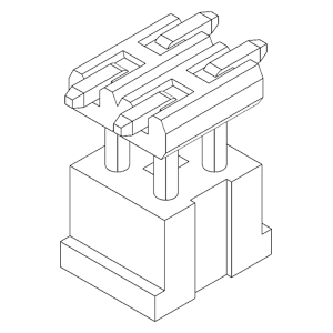 Pin Header Connectors IMSA-9261B-2-04Y961