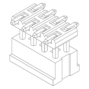 Pin Header Connectors IMSA-9261B-08Z060-GF