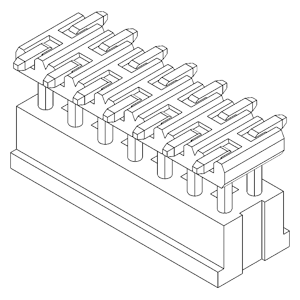 Pin Header Connectors IMSA-9261B-2-14Y961