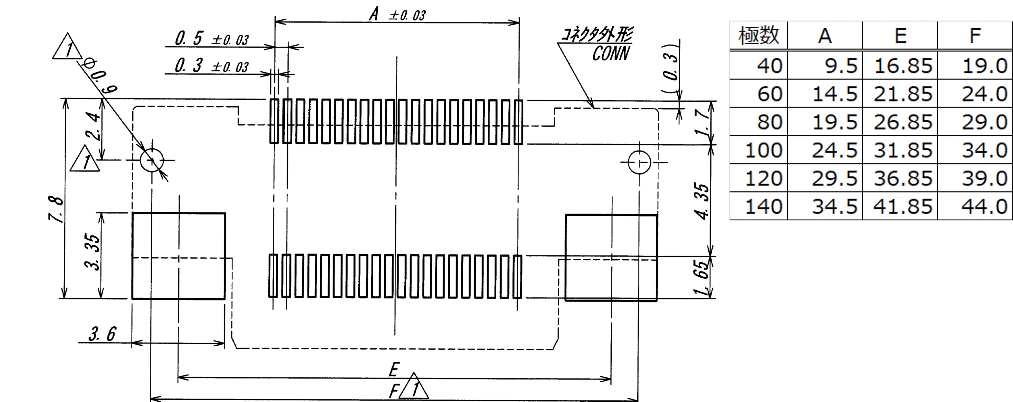 0.5mm pitch Floating Connector (standard) | IRISO
